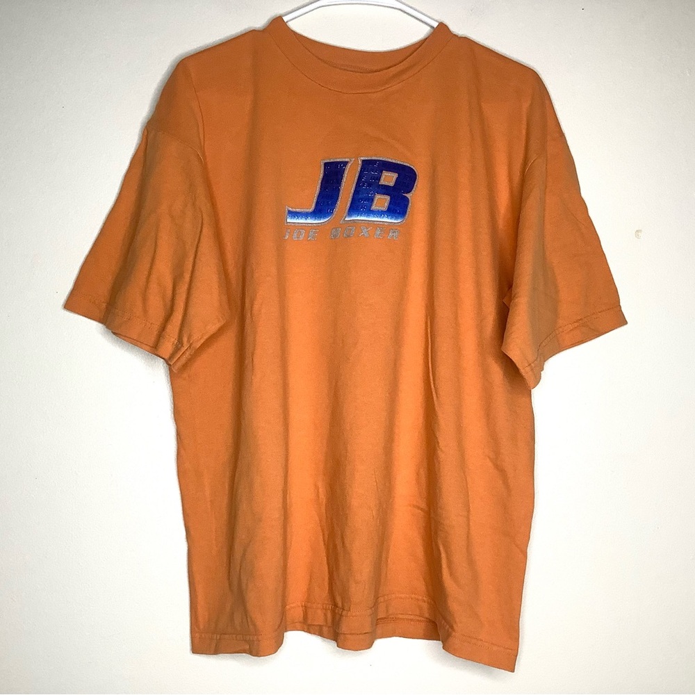 < Y2K Joe Boxer Orange Logo Tee >
